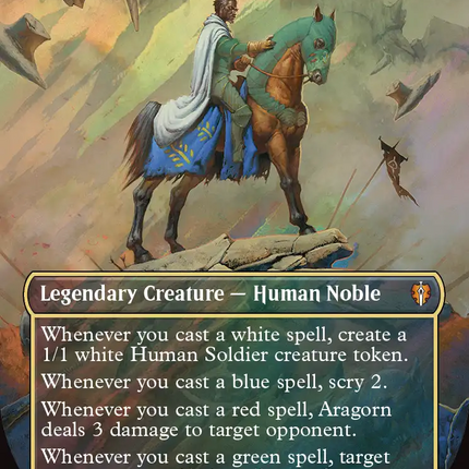 Aragorn, the Uniter (Borderless) (Surge Foil) [The Hobbit: Eternal-Legal]