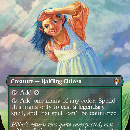 Delighted Halfling (Borderless) (Surge Foil) [The Hobbit]