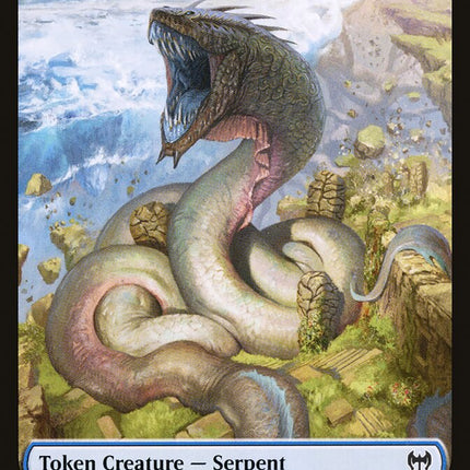 Human Warrior // Koma's Coil Double-Sided Token [Kaldheim Tokens]