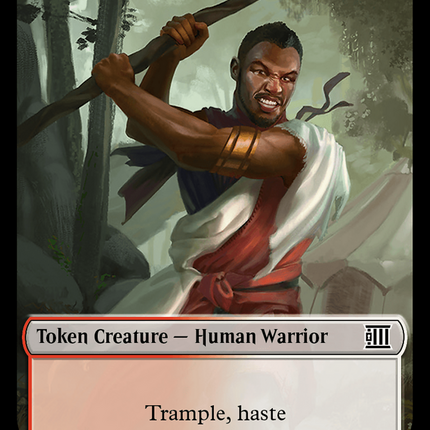Treasure // Human Warrior Double-Sided Token [Outlaws of Thunder Junction Tokens]