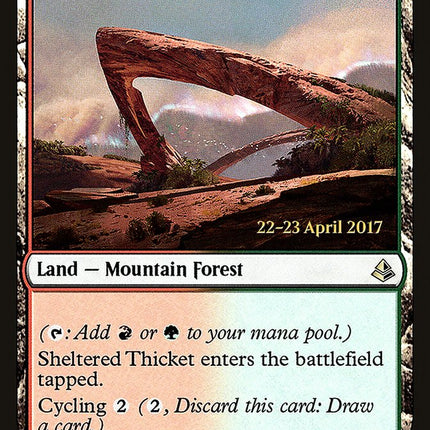 Sheltered Thicket [Amonkhet Prerelease Promos]