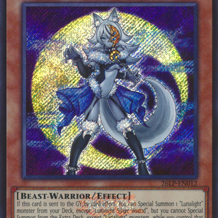 Lunalight Silver Hound (Emblazoned Secret Rare) [26LP-EN012] Secret Rare