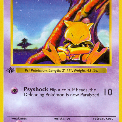 Abra (43/102) (Shadowless) [Base Set 1st Edition]