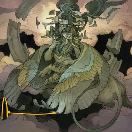 Sphinx of False Conclusions Art Card (Gold-Stamped Signature) [Reality Fracture Art Series]