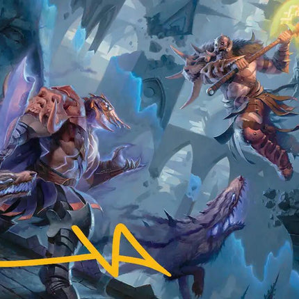 Garruk, Veiled Butcher // Garruk, Curse Breaker Art Card (Gold-Stamped Signature) [Reality Fracture Art Series]