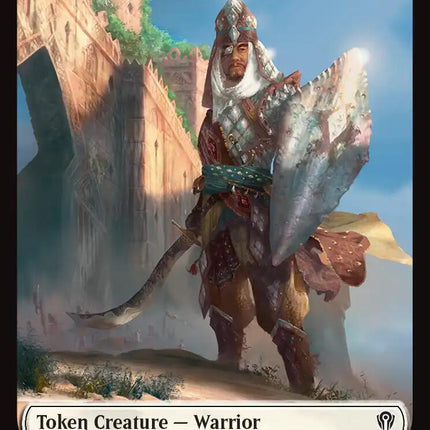 Warrior // Shark Double-Sided Token [Reality Fracture Commander Tokens]