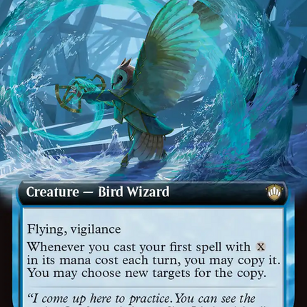 Owlin Spiralmancer (Extended Art) [Secrets of Strixhaven Commander]