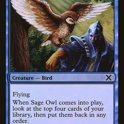 Sage Owl (Premium Foil) [Tenth Edition]