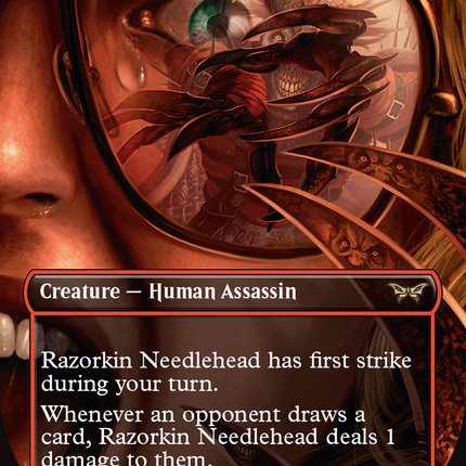 Razorkin Needlehead (Borderless) [Duskmourn: House of Horror]