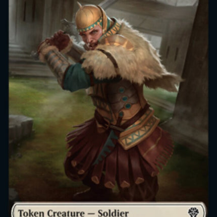 Soldier // Elemental Double-Sided Token [Dominaria United Tokens]