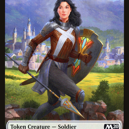 Soldier // Dinosaur Double-Sided Token [Game Night 2019 Tokens]