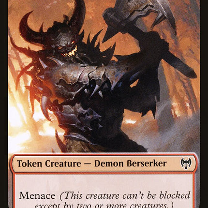 Treasure // Demon Berserker Double-Sided Token [Kaldheim Tokens]
