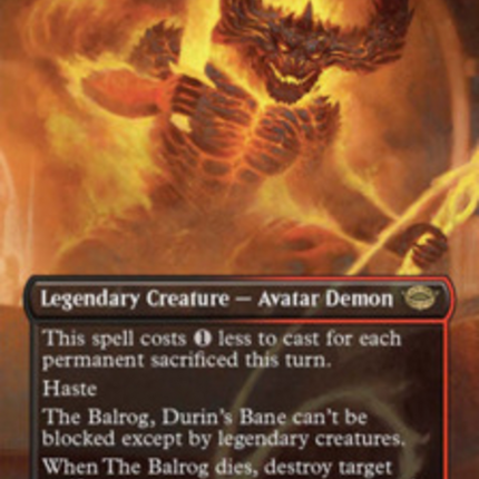 The Balrog, Durin's Bane (Borderless Alternate Art) [The Lord of the Rings: Tales of Middle-Earth]