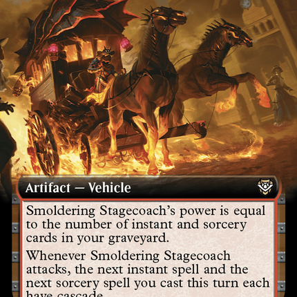Smoldering Stagecoach (Extended Art) [Outlaws of Thunder Junction Commander]