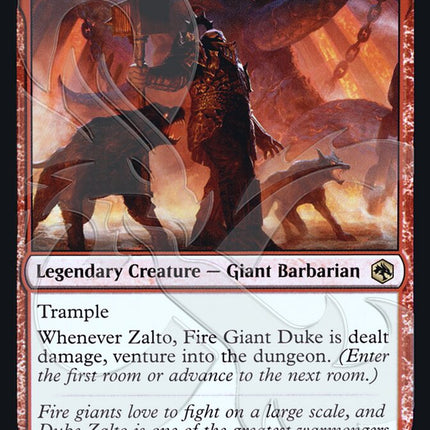 Zalto, Fire Giant Duke (Ampersand Promo) [Dungeons & Dragons: Adventures in the Forgotten Realms Promos]