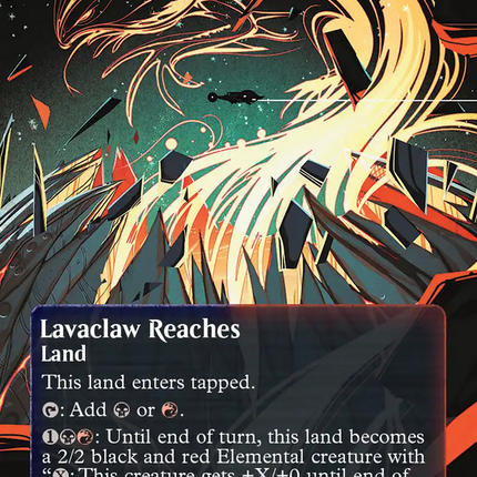 Lavaclaw Reaches (0157) (Borderless) (Galaxy Foil) [Edge of Eternities: Stellar Sights]