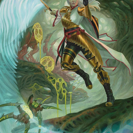 The Eternal Wanderer Art Card (Gold-Stamped Signature) [Phyrexia: All Will Be One Art Series]