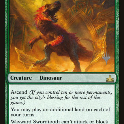 Wayward Swordtooth (Promo Pack) [Rivals of Ixalan Promos]