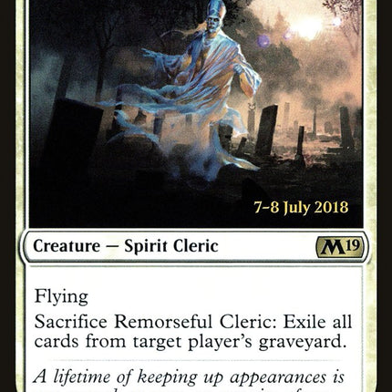 Remorseful Cleric [Core Set 2019 Prerelease Promos]