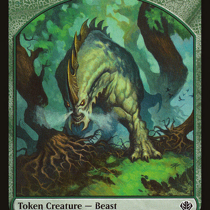 Beast Token (009/011) (Garruk vs. Liliana) [Duel Decks Anthology Tokens]