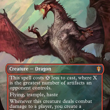 Cavern-Hoard Dragon (Borderless) (Surge Foil) [The Hobbit: Eternal-Legal]