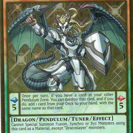 Luster Pendulum, the Dracoslayer [PGL3-EN055] Gold Rare