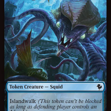 Spirit // Squid Double-Sided Token (Surge Foil) [FINAL FANTASY Commander Tokens]