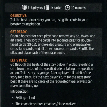 Into the Story: Horror Edition (Magic Minigame) [Innistrad: Midnight Hunt Minigame]