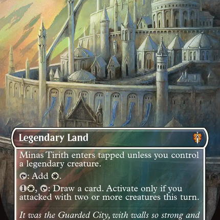 Minas Tirith (Borderless) (Surge Foil) [The Hobbit: Eternal-Legal]