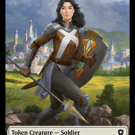 Human // Soldier Double-Sided Token [Bloomburrow Commander Tokens]