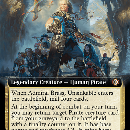 Admiral Brass, Unsinkable (Extended Art) [The Lost Caverns of Ixalan Commander]