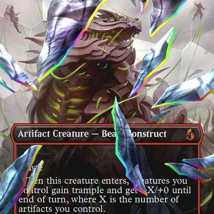 Craterclaw Colossus (Borderless) (Facet Foil) [Reality Fracture]