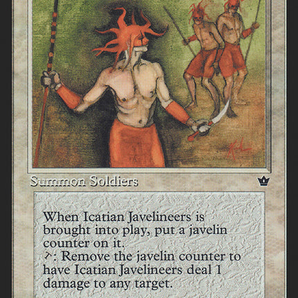 Icatian Javelineers (Scott Kirschner) [Fallen Empires]