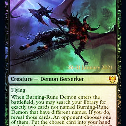 Burning-Rune Demon [Kaldheim Prerelease Promos]