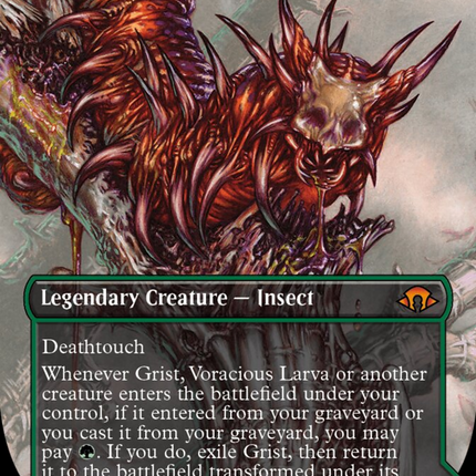 Grist, Voracious Larva // Grist, the Plague Swarm (Borderless) (Textured Foil) [Modern Horizons 3]