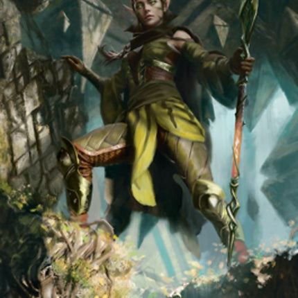 Nissa of Shadowed Boughs 1 Art Card (Gold-Stamped Signature) [Zendikar Rising Art Series]
