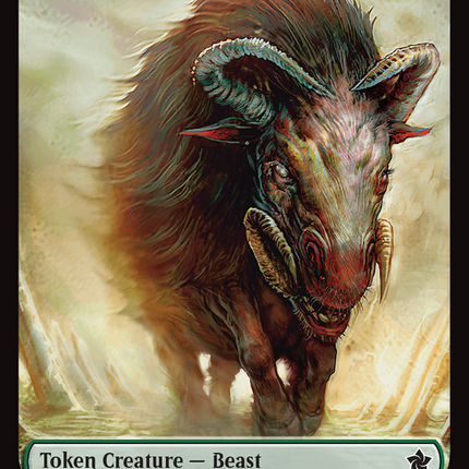 Dog // Beast (0032) Double-Sided Token [Foundations Tokens]