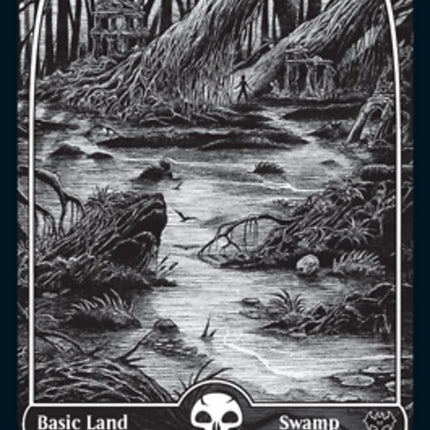 Swamp (The Moonlit Lands) (Foil Etched) [Innistrad: Crimson Vow Promos]