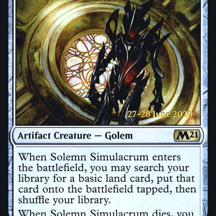 Solemn Simulacrum [Core Set 2021 Prerelease Promos]