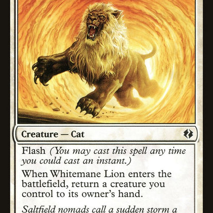 Whitemane Lion [Duel Decks: Venser vs. Koth]