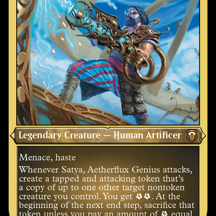 Satya, Aetherflux Genius (Foil Etched) [Modern Horizons 3 Commander]