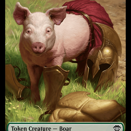 Boar // Drake Double-Sided Token [Outlaws of Thunder Junction Commander Tokens]