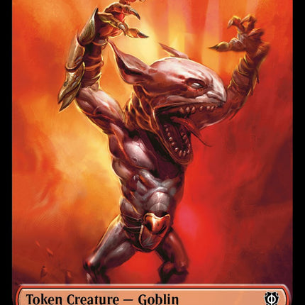 Rebel // Goblin Double-Sided Token [Phyrexia: All Will Be One Commander Tokens]