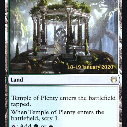 Temple of Plenty [Theros Beyond Death Prerelease Promos]