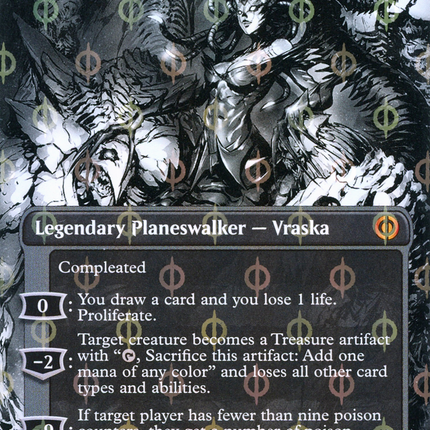 Vraska, Betrayal's Sting (Borderless Manga Step-and-Compleat Foil) [Phyrexia: All Will Be One]