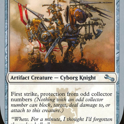 Knight of the Kitchen Sink ("protection from odd collector numbers") [Unstable]