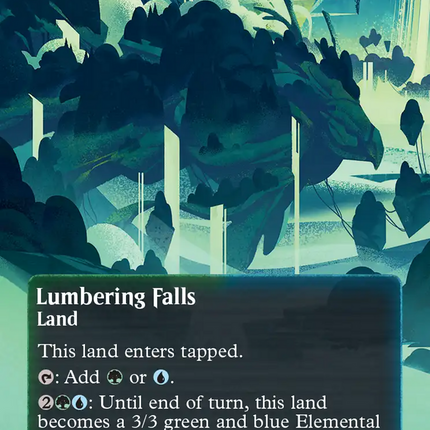 Lumbering Falls (0159) (Borderless) (Galaxy Foil) [Edge of Eternities: Stellar Sights]