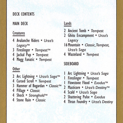 Mark Le Pine Decklist [World Championship Decks 1999]