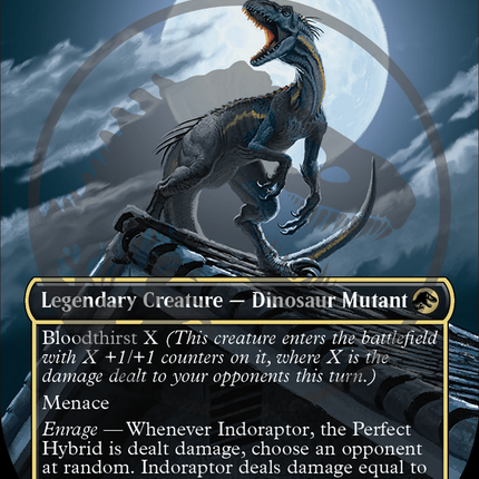 Indoraptor, the Perfect Hybrid (Emblem) (Borderless) [Jurassic World Collection Tokens]