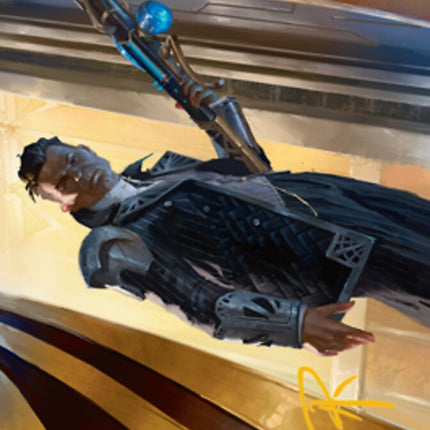 Backup Agent Art Card (Gold-Stamped Signature) [Streets of New Capenna Art Series]
